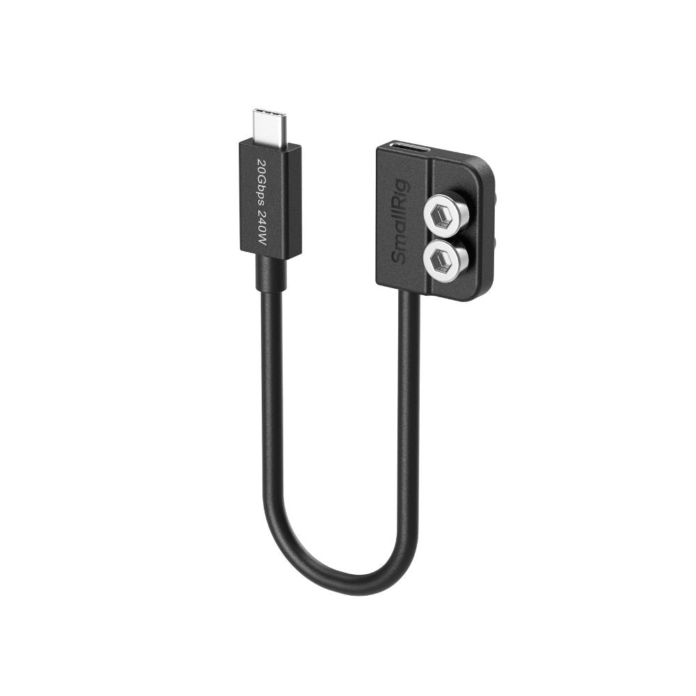 SmallRig USB-C Data Cable 20Gbps 240W PD Male to Female, Secure Mount with Dual 1/4"-20 Thread to Camera Cages & L-Brackets for DSLR Mirrorless Cameras | 5078