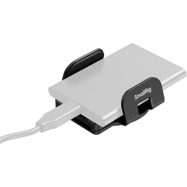 SmallRig Universal External SSD Holder with Cold Shoe & Cable Clamp, 40–60mm Mount Bracket for Samsung T5/T7, SanDisk, Crucial, WD Western Digital, 3-Way Installation for Camera Rigs iPhone MagSafe Attachment | 5196 | 5397