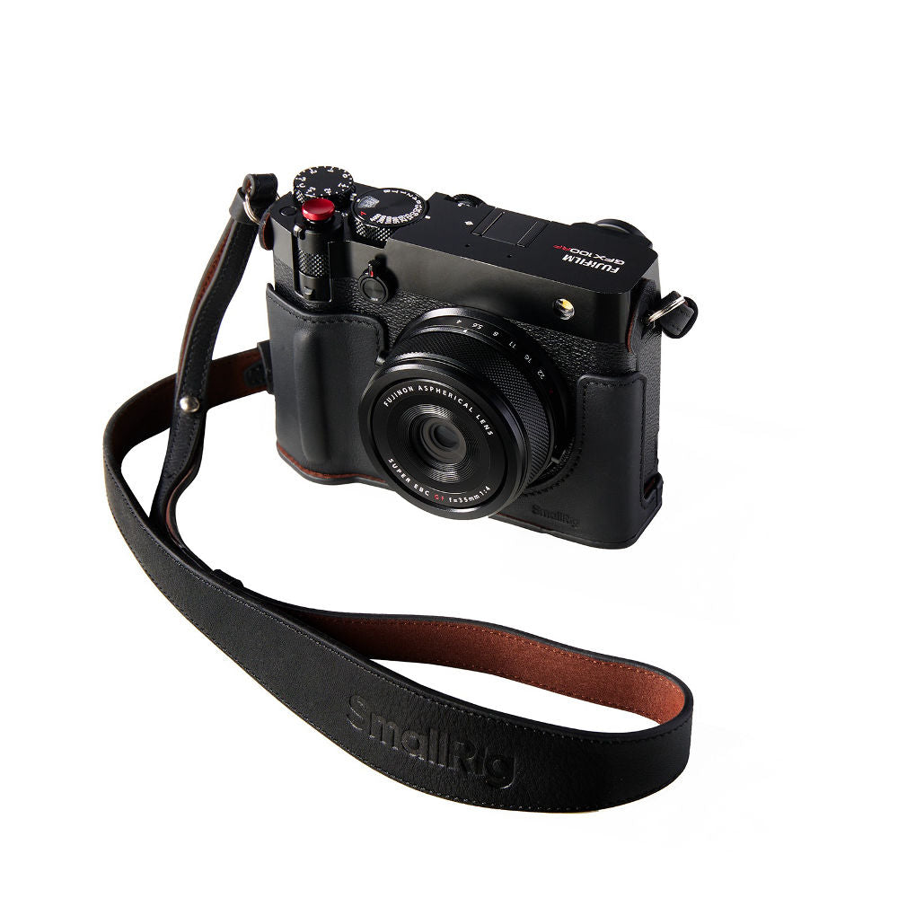 SmallRig Leather Camera Case Kit for GFX100RF FUJIFILM with Dual Grip Support, Shoulder Strap & Shutter Button Cap | 5267 | 5268