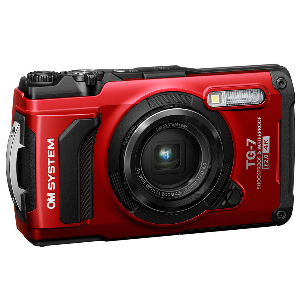 Olympus Tough TG-7 OM SYSTEM 50ft Waterproof Digital Camera with 4x Optical Zoom f/2.0 Lens, 12MP BSI CMOS Sensor, TruePic VIII Image Processor, 4K Video Recording, Wi-Fi, GPS, and Shock-Resistant Up to 7ft for Sports & Outdoor Photography