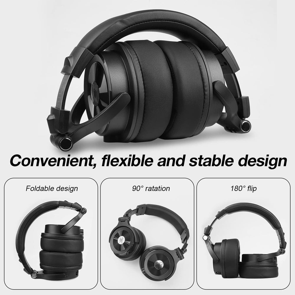 OneOdio Monitor 40 Over-Ear Wired Professional Studio Headphones Hi-Res Headset with 3.5 mm & 6.35 mm Plug (Black) for DJ Monitoring, Laptop, Tablet, Keyboard, Mixer, Guitar