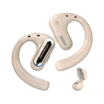[CLEARANCE] OpenRock Pro True Wireless Air Conduction Bluetooth 5.2 Sports Earbuds with 48 Hours of Battery Life, Noise Cancelling Microphone, Button Controls, Sweat and Dust Resistance, Open Ear Hook Type Earphone Design | Black