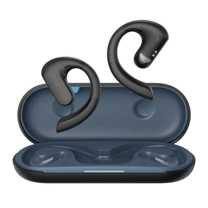 [CLEARANCE] OpenRock S True Wireless Air Conduction Bluetooth 5.3 Sports Earbuds with 60 Hours of Battery Life, Noise Cancelling Microphones, Touch Controls, Sweat and Dust Resistance, Rock & Relax Mode, Open Ear Hook Type Design | Black