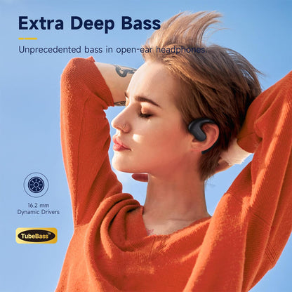 [CLEARANCE] OpenRock S True Wireless Air Conduction Bluetooth 5.3 Sports Earbuds with 60 Hours of Battery Life, Noise Cancelling Microphones, Touch Controls, Sweat and Dust Resistance, Rock & Relax Mode, Open Ear Hook Type Design | Black