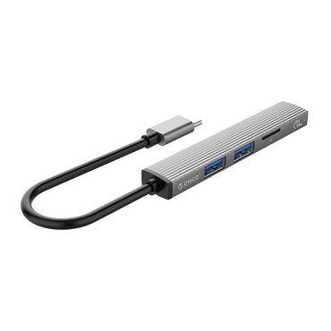 [CLEARANCE] ORICO AH-12F 4-in-1 Type C to USB 3.0 Multifunctional Docking Station Hub with, 2x USB 2.0 Input, 5Gbps Fast Data Transfer Rate, Superior Heat Dissipation Aluminum Alloy