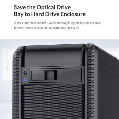 [CLEARANCE] ORICO 3.5 to 5.2 inch 7+15 Pin SATA HDD Stainless Hard Disk Drive Adapter Hot Swap Rack with Up to 16TB Memory Storage Capacity for Windows Mac OS Linux | 1106SS