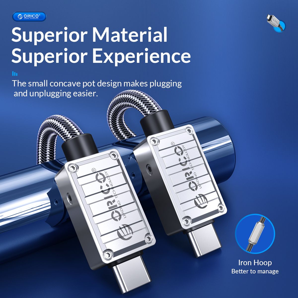 [CLEARANCE] ORICO 2 Meters PD 240W USB 2.0 Type C Fast Charging Data Cable with Durable Nylon-Braided Jacket & Intelligent Chip for iPhone 15 iPad MacBook Samsung Galaxy Tab Xiaomi Mi Pad Smartphone Tablet Laptop Camera | 240A2-20