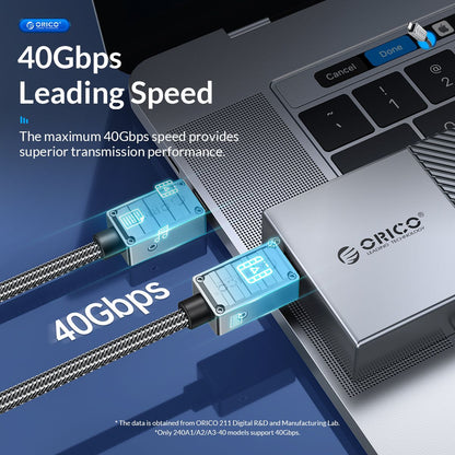 [CLEARANCE] ORICO 2 Meters PD 240W USB 2.0 Type C Fast Charging Data Cable with Durable Nylon-Braided Jacket & Intelligent Chip for iPhone 15 iPad MacBook Samsung Galaxy Tab Xiaomi Mi Pad Smartphone Tablet Laptop Camera | 240A2-20