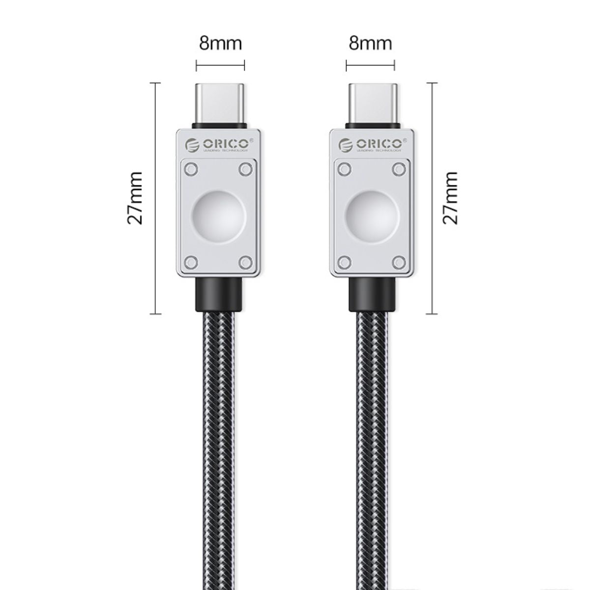 ORICO PD 240W 40Gbps USB 4 Type C Fast Charging Data Cable 0.5M / 1M / 1.5M with 8K 60Hz UHD Video Output & Intelligent Chip for iPhone 15 iPad MacBook Samsung Galaxy Tab Xiaomi Mi Pad Smartphone Tablet Laptop Monitor Camera | 240A3-40