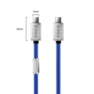 [CLEARANCE] ORICO 1.5 Meters USB 2.0 Type-C Male to Male PD 240W 480Mbps Fast Charging Data Cable with Intelligent E-Marker Chip for Smartphone Desktop PC Laptop 240B1-15 | Orange