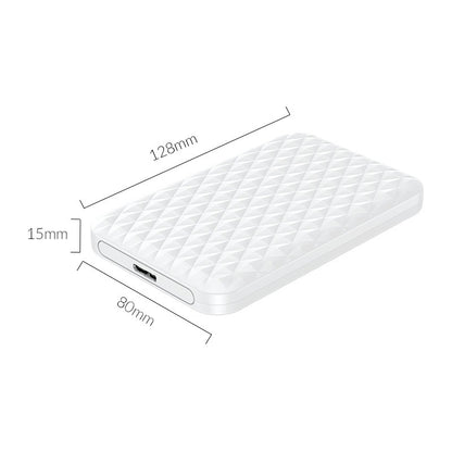 ORICO 2.5" SATA 3.0 HDD Exterl Enclosure USB 3.0 Micro-B with Max 5Gbps Transfer Rate, 4TB Memory Storage Capacity and Tool Free Installation for Windows Mac Linux | 2520U3 | White