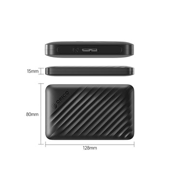 ORICO 2.5 inch SATA to USB 3.1 Type C SSD Enclosure Tool-Free with 6Gbps Fast Data Transfer Rate, 0.5m USB Type C to USB-A Cable, 6TB Max. Disk Capacity for PC, Laptop, Windows, Mac, Linux, Router, TV, PS4 Hard Drive Enclosure | 2521C3-V1