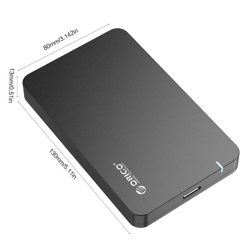 ORICO 2.5" SATA 3.0 HDD / SSD Exterl Enclosure USB 3.0 Micro-B with Max 5Gbps Transfer Rate, 2TB Memory Storage Capacity, UASP Protocol and Intelligent Chip for Windows Vista XP Mac Linux Unix | 2569S3-V2
