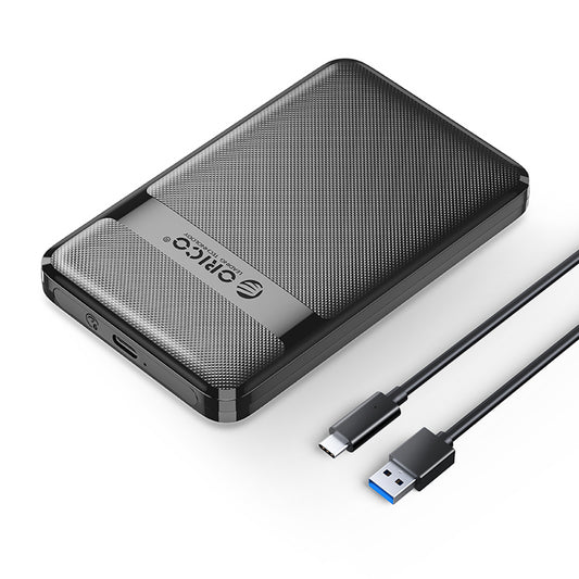 ORICO 2.5 inch SATA to USB 3.1 Type C SSD Enclosure Tool-Free with 6Gbps Fast Data Transfer Rate, 0.5m Type C to USB-A Cable, 6TB Max. Disk Capacity for PC, Laptop, Windows, Mac, Linux, Router, TV, PS4 HDD Enclosure | 2577C3-V1