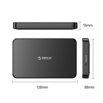 [CLEARANCE] ORICO 2.5" USB 3.0 SATA III HDD / SSD Enclosure with Max 5Gbps Transfer Rate, UASP and TRIM Function, Max 6TB Supported Capacity and Auto Sleep Mode for PC Laptop Router TV Gaming Consoles | 2588U3-V1 - Black