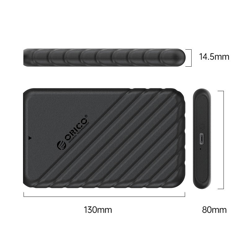 ORICO (2-Pack) 6Gbps 2.5 Inch HDD / SSD SATA 3.0 to USB 3.1 Gen1 Type C Hard Drive Enclosure Case with 6TB Maximum Disk Storage Capacity for Windows MacOS Linux Computer PC Laptop MacBook iMac - USB-C to USB-C / USB-A to USB-C