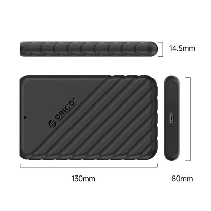 [CLEARANCE] ORICO 2.5 inch SATA to USB 3.1 Gen1 SSD/HDD Hard Disk Enclosure Tool-Free with 6Gbps Fast Transmission Rate,  (0.5m) USB-C to USB-A Data Cable, 6TB Max. Disk Capacity (Black, Blue, Pink, White) | 25PW1-C3
