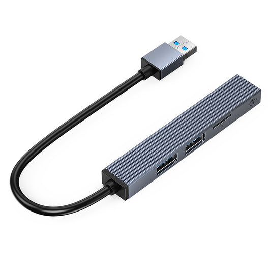 ORICO 4 Port USB-A Hub with USB 2.0 / 3.0 / TF Card Slot Outputs with Max 5Gbps Transfer Rate for PC Desktop Computer Laptop Windows Mac OS Linux | AHU2-3TF