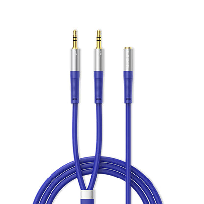 [CLEARANCE] ORICO 0.5 Meter 3.5mm TRS Female to Dual Male Jack Headset AUX Audio Splitter Adapter Extension Cable for Desktop Computer PC Laptop Mobile Phone Tablet Music Streaming & Recording - Orange | AX1-05-OR