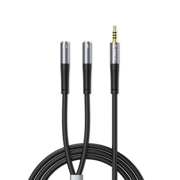 [CLEARANCE] ORICO 1 Meter 3.5mm TRRS Jack Male to Dual Female Headphone and Microphone AUX Audio Splitter Adapter Cable for Desktop Computer PC Laptop Mobile Phone Tablet Music Streaming & Recording - Orange | AX2-10-OR