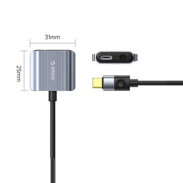 [CLEARANCE] ORICO 2-in-1 USB C to 3.5mm + Type C Charger & Audio Splitter Cable Dongle for Headphone Earphone Headset Speaker Mobile Phone Tablet Computer PC Laptop | AXCP