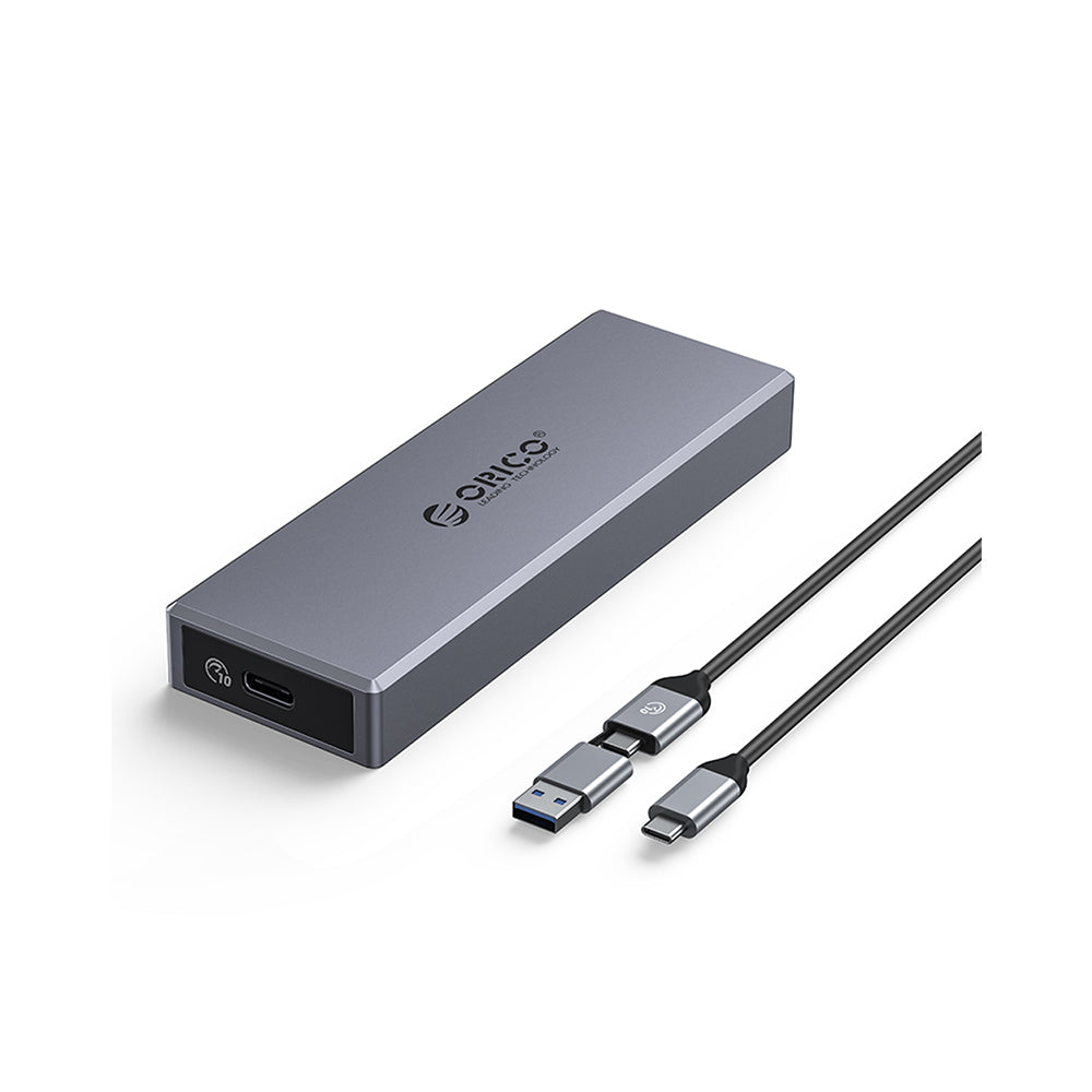 [CLEARANCE] ORICO M.2 NVME SSD Solid State Drive Enclosure with M / B&M Key Input, USB Type-C Output, 10Gbps Transfer Rate, Max 4TB Support Capacity and UASP TRIM Protocols | CM2C3-G2 - Gray