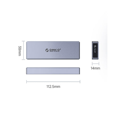 [CLEARANCE] ORICO M.2 NVME SSD Solid State Drive Enclosure with M / B&M Key Input, USB Type-C Output, 10Gbps Transfer Rate, Max 4TB Support Capacity and UASP TRIM Protocols | CM2C3-G2 - Gray