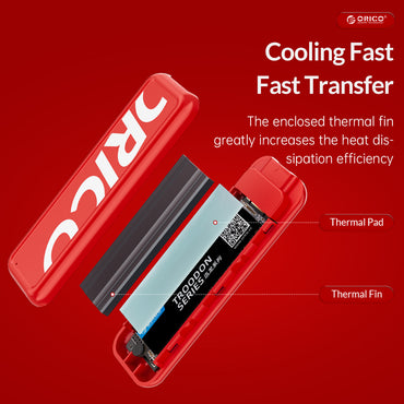 [CLEARANCE] ORICO CPM2C3-G2 NVMe to USB 3.1 Gen.2 M.2 SSD Enclosure Tool-Free with 0.3m Multi-Purpose Type C to Type C / Type C to USB-A Cable, 10Gbps Fast Data Transfer Rate, 4TB Supported Capacity for Windows, macOS, Linux (Black)