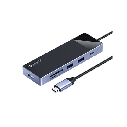 [CLEARANCE] ORICO USB 3.0 Type C Hub Adapter with 100W PD Fast Charging, HDMI, USB C & SD/TF Card Reader for PCs, MacBook, Computer Desktops & Laptops (Windows, macOS, Linux) | USB Hub Extension Docking Station | DM-9P-BK-BP