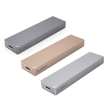 [CLEARANCE] ORICO FV15C3-G2 NVMe/SATA to USB 3.2 Gen2 Dual Protocol M.2 SSD Enclosure with Built-in Aluminum Alloy Heatsink, 2-in-1 USB-C to C/A Data Cable, 10Gbps Fast Data Transmission Rate, 4TB Supported Capacity for Windows, macOS, Linux