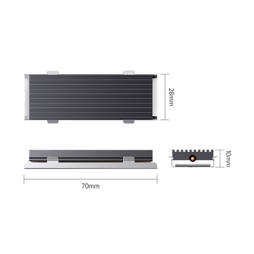 [CLEARANCE] ORICO M2HS2 M.2 SSD Copper Aluminum Heatsink with Fast Cooling Thermal Fin for Single and Double-Sided 2280 M.2 NVMe NGFF SATA SSD Solid State Drive, PC, Desktop Computer, CPU, Motherboard, Gaming Console