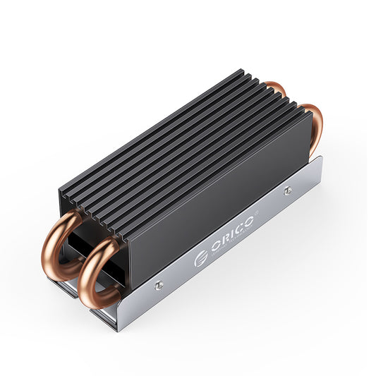 ORICO M2HS4 M.2 SSD Copper Aluminum Heatsink with Fast Cooling Thermal Fin and Double Copper Pipe for Single and Double-Sided 2280 M.2 NVMe NGFF SATA SSD Solid State Drive, PC, Desktop Computer, CPU, Motherboard, Gaming Console