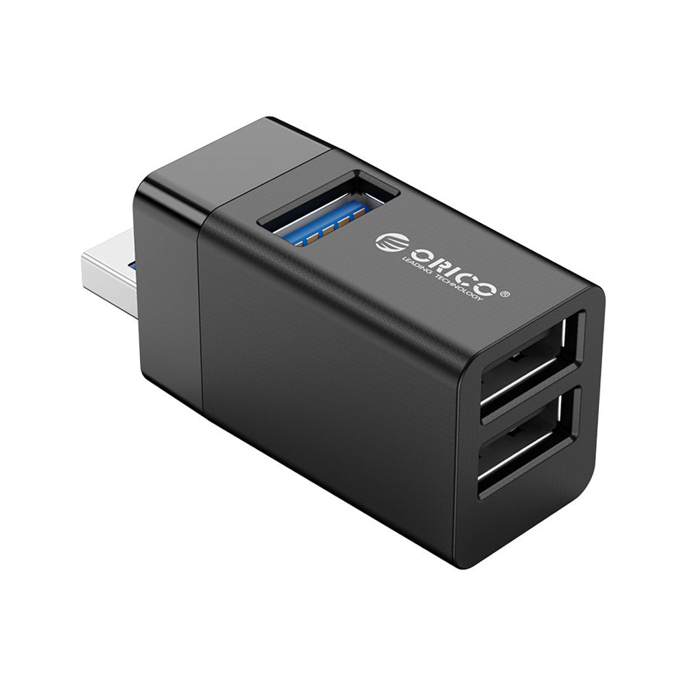 ORICO Mini 3 in 1 USB Hub with USB A 3.0 5Gbps and 2.0 480Mbps Ports and Wide Compatibility for Smartphone PC Desktop Laptop | MINI-U32L