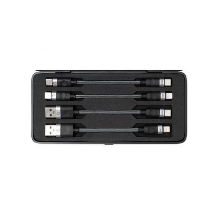 ORICO 4-in-1 Cable Organizer Case with 100W USB-C to USB-C, 66W USB-A to USB-C, 29W USB-C to Lightning, and 12W USB-A to Lightning Data & Charging Cables for Smartphones, Tablets, Laptops, and Cameras