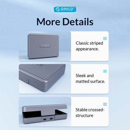 [CLEARANCE] ORICO 3.5" SATA HDD/SSD Hard Disk Drive Protective Storage Carrying Case for Electronic Accessories Organization | PHA35-GY
