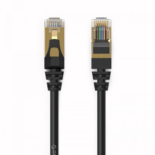 ORICO 1-Meter Cat7 10Gbps Gigabit Ethernet Network Cable LAN with Gold-Plated Modular Plug RJ45 Connectors & 28AWG Oxygen-Free Copper Wire Core for Computers, Laptops, Routers, Switches & Gaming Consoles