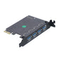 ORICO 4-Port USB 3.0 PCIe Expansion Card with 5Gbps High-Speed Data Rate for Desktop Computers (Windows & Linux) | PCIe USB Expansion Card | PCIe Card with USB Ports | ORICO-PVU3-4P-V1