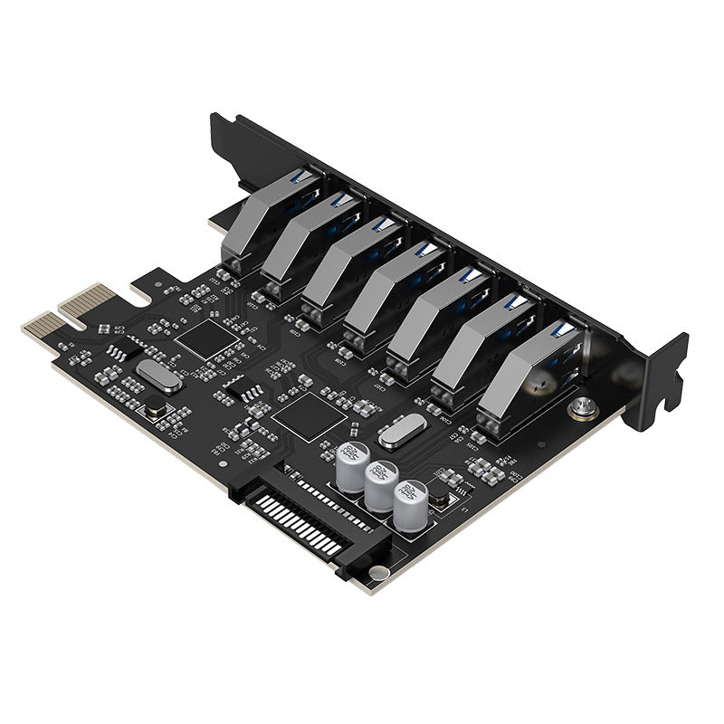 ORICO 7-Port USB 3.0 PCIe Expansion Card with 5Gbps High-Speed Data Rate for Desktop Computers (Windows & Linux) | PCIe USB Expansion Card | PCIe Card with USB Ports | ORICO-PVU3-7U-V1