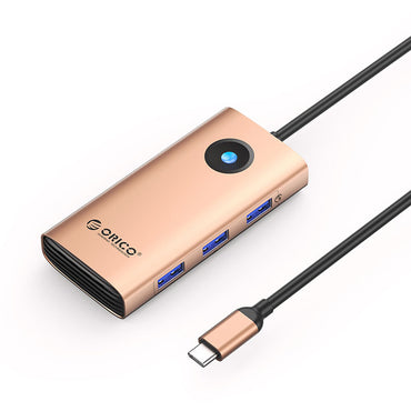 [CLEARANCE] ORICO 6-in-1 USB 3.0 Multifunctional Docking Station with 5Gbps Type C Input, HDMI 4K 60Hz UHD, Support Apple M1/M2, PD 100W, 5Gbps USB-A 3.0, USB-C 3.0 for Windows 8/10, macOS, Linux, Android (Gray, Rose Gold, Silver) | PW11-6P