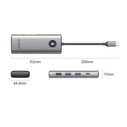 [CLEARANCE] ORICO 8-in-1 USB 3.0 Multifunctional Docking Station with 5Gbps Type C Input, 4K 60Hz UHD, Support Apple M1/M2, PD 100W, 5Gbps USB-A 3.0, 1000Mbps Ethernet, SD & TF Card Slot for Windows 8/10, macOS, Linux | PW11-8P