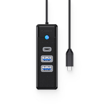 [CLEARANCE] ORICO (0.15m) 3-in-1 USB 3.0 Type C Hub with 5Gbps Transfer Rate, USB-A 3.0, USB-C 3.0 for Windows, macOS, Linux (Black) | PWC2U-C3-015