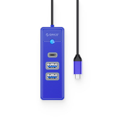 [CLEARANCE] ORICO (0.15m) 3-in-1 USB 3.0 Type C Hub with 5Gbps Transfer Rate, USB-A 3.0, USB-C 3.0 for Windows, macOS, Linux (Black) | PWC2U-C3-015