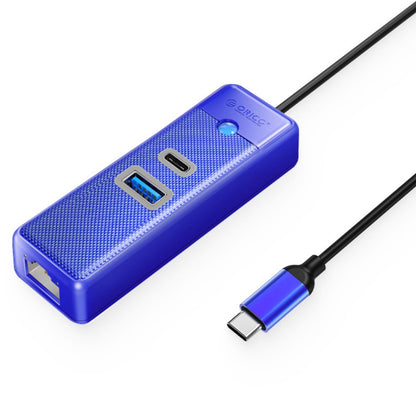 [CLEARANCE] ORICO 3-in-1 USB 3.0 Type C Data Hub with 5Gbps USB-C 3.0 Input, 1000Mbps Ethernet, 5Gbps USB-A 3.0 Output for Windows 8/10, macOS, Linux | PWCUR-C3-05