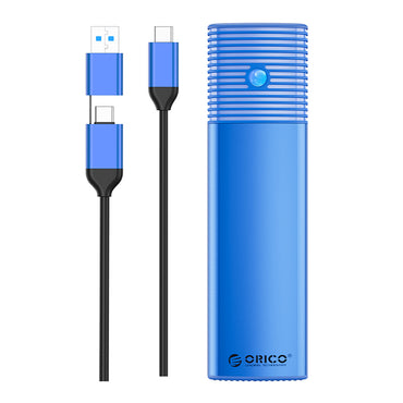 [CLEARANCE] ORICO PWEM2-G2 NVMe/SATA to USB 3.2 Gen2 USB Type C M.2 SSD Enclosure Tool-Free with 2-in-1 USB-C to C/A Data Cable, 10Gbps Fast Data Transmission Rate, 4TB Max. Supported Capacity, Support Dual Protocol & UASP, Windows, macOS, Linux