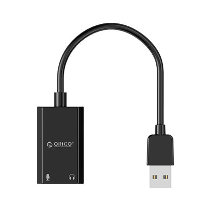 ORICO Exterl USB Sound Card with 2-Port 3.5mm Audio Output for Microphones, Headphones & Speakers to PC/Computer Desktops & Laptops (Windows, macOS & Linux) | ORICO-SKT2