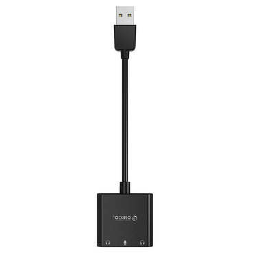 ORICO Exterl USB Sound Card with 3-Port 3.5mm Audio Output for Microphones, Headphones & Speakers to PC/Computer Desktops & Laptops (Windows, macOS & Linux) | ORICO-SKT3