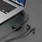 ORICO External USB Sound Card with 3-Port 3.5mm Audio Output for Microphones, Headphones & Speakers to PC/Computer Desktops & Laptops (Windows, macOS & Linux) | ORICO-SKT3