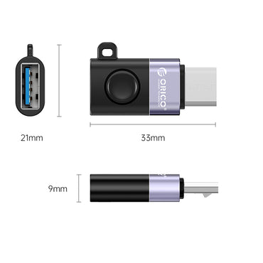 [CLEARANCE] ORICO WBA-BK-BP micro USB to USB-A Charging & OTG Adapter with 480Mbps Fast Data Transfer Rate, PD 5W 4.5A Fast Charging, OTG Flash Drive Function Supported, Anti-lost Lanyard for Smartphone, Tablet, Gaming Console, Computer, Laptop