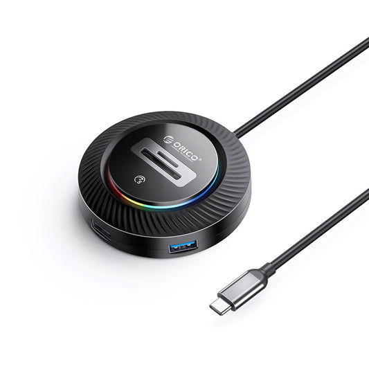 ORICO 4-IN-1 USB HUB 5GBPS RGB (0.3M,1.8M) Type-C Cable with SD/TF Card Reader & 3-Port USB 3.0 | Windows, Linux & macOS Support | for PCs, Computer Desktops & Laptops | USB Hubs & Docking Stations | YKR5-C3