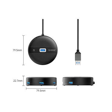 [CLEARANCE] ORICO 4-IN-1 USB HUB 5GBPS (0.3M,1.8M) USB-A Cable with 4-Port USB 3.0 | Windows, Linux & macOS Support | for PCs, Computer Desktops & Laptops | USB Hubs & Docking Stations | YS2-U3